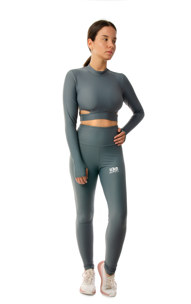 Woman Activewear Set | Moonstone | Sports Crop Top & Leggings - lovetowear.eu