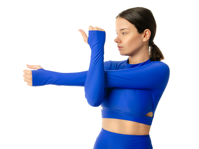 Woman Activewear Set | Royal Sapphire | Sports Crop Top & Leggings - lovetowear.eu