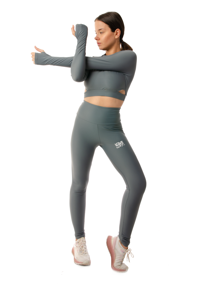 Woman Activewear Set | Moonstone | Sports Crop Top & Leggings - lovetowear.eu